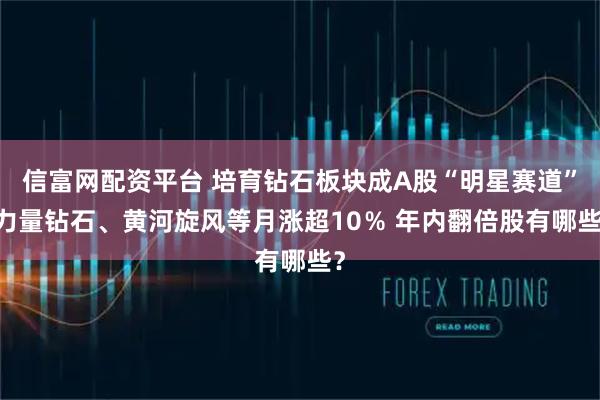 信富网配资平台 培育钻石板块成A股“明星赛道” 力量钻石、黄河旋风等月涨超10％ 年内翻倍股有哪些？